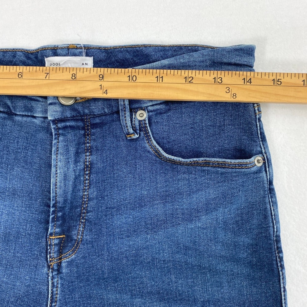 Good American Jeans Womens 8 Good Petite Straight High Rise Medium Wash Denim - Picture 8 of 12